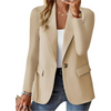 Damen blazer - taillierter langarm jacke mit strukturiertem taschen