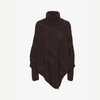 Strick-poncho mit rollkragen - elegante damenpullover