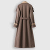 Braune trenchcoat - stilvoller langer damenmantel