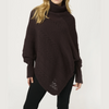 Strick-poncho mit rollkragen - elegante damenpullover