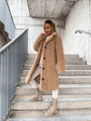 Faux-fur trenchcoat – stylisches langes damenoberteil