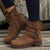 Ankelstiefel - stylische wildleder damenstiefel mit reissverschluss und schnallen-details