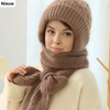 Strickmützen- und Schal-Set – warme Damen-Winteraccessoires