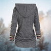 Damen Fleece Hoodie mit Kapuze und Tribal-Muster