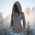 Damen Fleece Hoodie mit Kapuze und Tribal-Muster