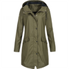 Wasserdichte damen parka-jacke - stilvolle lange regenjacke