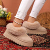 Faux-fell gefütterte hausschuh - damen slipper