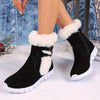 Winter stiefeletten - warme damenstiefel mit pelzbesatz