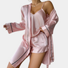 2-teiliges satin pyjama-set - luxuriöse damen nachtwäsche