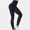 Hochgeschnittene leggings - stylische frauen-sportmode mit mesh-details