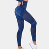 Hochgeschnittene leggings - stylische frauen-sportmode mit mesh-details