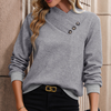 Dämmriger pullover für frauen - stylisches oberteil mit knopf-details