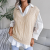 Gestrickter vest - elegante damen v-ausschnitt sweater-weste