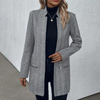 Herringbone-jacke - elegante graue damenjacke