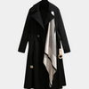 Damen trenchcoat - eleganter, taillierter langer mantel mit stylischem schal