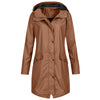 Damen wasserfester regenmantel - stylische longline outdoor jacke