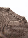 Cropped strickpullover - stylischer damen v-ausschnitt pulli