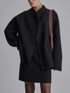 Doppelreihiger mantel - schicker oversized damenjacke