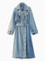 Denim trenchcoat - klassisch blauer damen langmantel