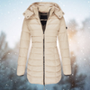 Gepolsterter wintermantel - stylisher langer damenjacke