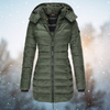 Gepolsterter wintermantel - stylisher langer damenjacke