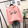 Hoodie mit Smiley-Print – Damen-Sweatshirt mit Kapuze