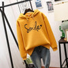 Hoodie mit Smiley-Print – Damen-Sweatshirt mit Kapuze