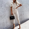 Jumpsuit - stylischer damen cargo jumpsuit mit reissverschluss