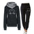 2-teiliger jogginganzug - damen hoodie mit herzfrequenz-druck und jogginghosen