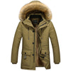 Gepolsterte winterjacke - damenparka mit abnehmbaren faux-fur-kragen