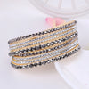 Rhinestone Wickelarmband - Mehrschichtiges Damenaccessoire