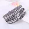 Rhinestone Wickelarmband - Mehrschichtiges Damenaccessoire