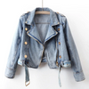 Denimjacke - coole, kurze bikerjacke für damen