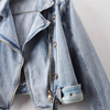 Denimjacke - coole, kurze bikerjacke für damen