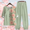 2-teiliges blumen-loungewear-set - stylisches oberteil und hose für damen