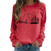 Pullover - grafik damen pullover mit landschaftsdesign