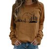 Pullover - grafik damen pullover mit landschaftsdesign