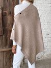 Poncho mit knopfverschluss - elegante damen strickumhang