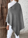 Poncho mit knopfverschluss - elegante damen strickumhang