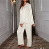 2-teiliges seidenpyjama-set - elegante damen-loungewear