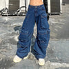 Weit geschnittene jeans - stylische cargo-hosen für damen