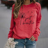 Entspannt und makellos: dandelion-druck 'just breathe' sweatshirt