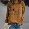 Entspannt und makellos: dandelion-druck 'just breathe' sweatshirt