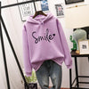 Hoodie mit Smiley-Print – Damen-Sweatshirt mit Kapuze