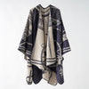 Musterierter offener damen poncho