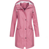 Wasserdichte damen parka-jacke - stilvolle lange regenjacke