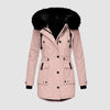 Damen winter parka jacke - trendige jacke mit kunstfellbesatz