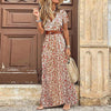 Boho maxi kleid - stylisches sommerkleid für damen mit seitlichem schlitz