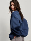 Relaxte pasvorm sweater dames - comfortabele trui in blauw, groen, wit, zwart - Bakkermode.nl