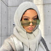 Balaclava hoodie - stylische damen strickkapuze